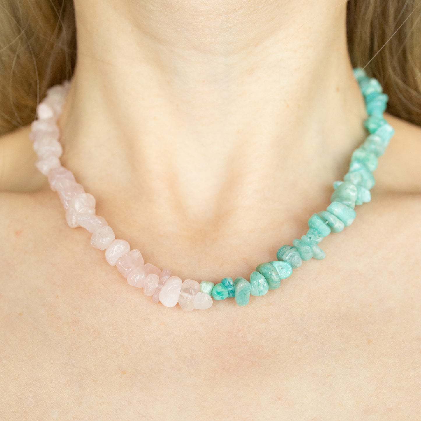 Amazonite & Rose Quartz Necklace